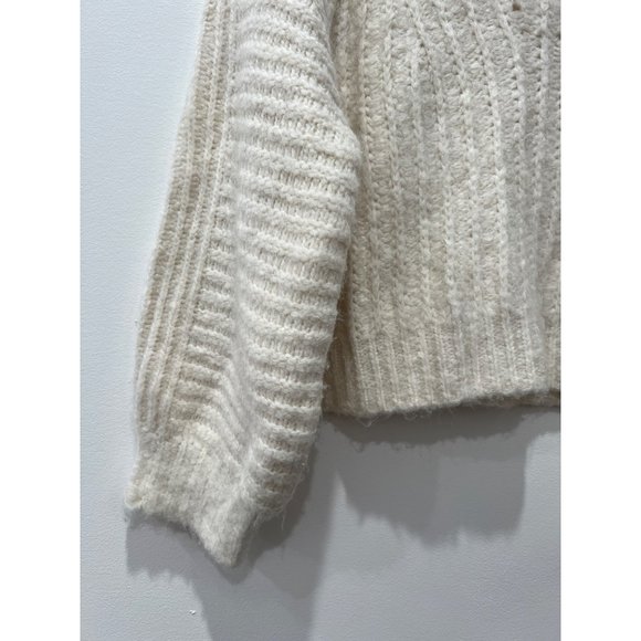 Free People Size S Carter Pullover Sweater Color Ivory MSRP $98 - Picture 5 of 13